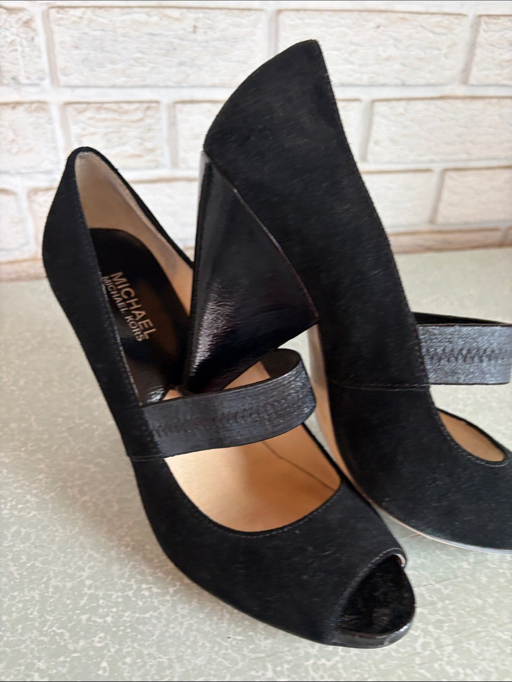 Michael Kors black suede pumps